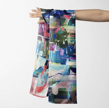 Load image into Gallery viewer, JANE THOMPSON ART SCARF The Streets of Summer
